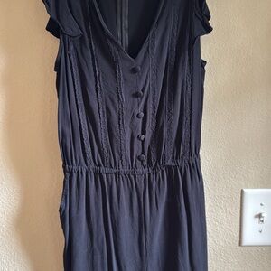 Modcloth Black Button-Front‎ Jumpsuit